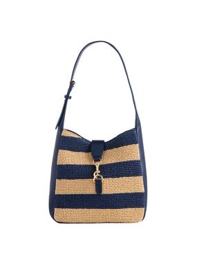 Shiraleah Navy & Natural Striped Shoulder Bag